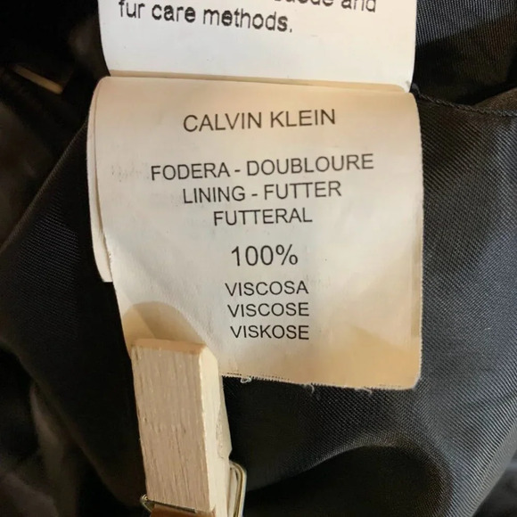 Calvin‎ Klein Collection Women's Lambskin Full Zip Leather Jacket Size 12 - Picture 9 of 12